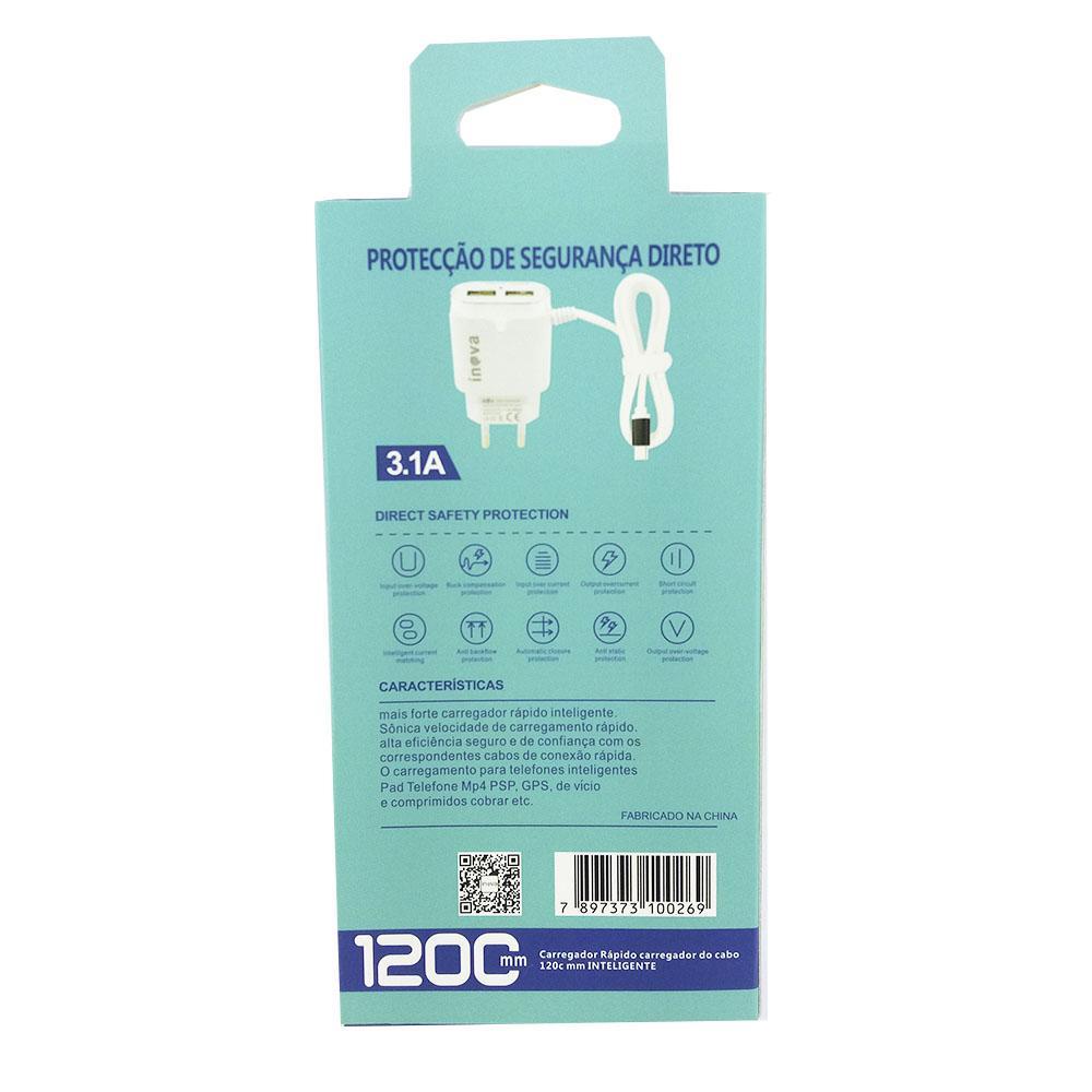 Carregador Rápido Inova 3.1A 