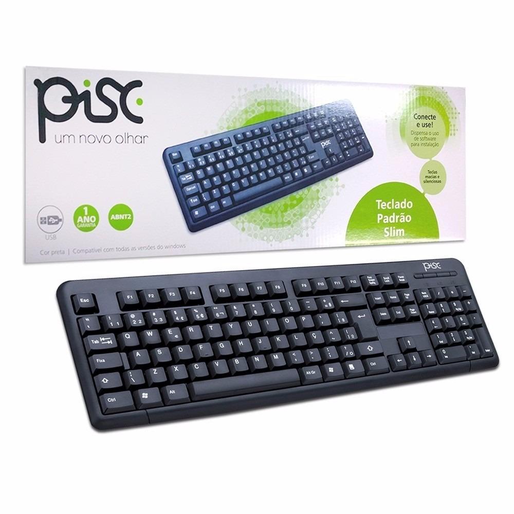Teclado Padrão Slim Preto Pisc – USB 
